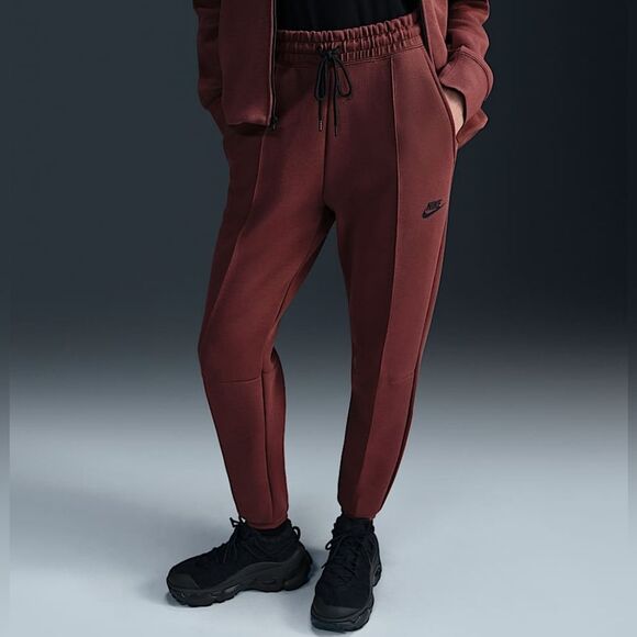 Nike Tech Fleece Mid-Rise Joggers Sportswear Women's Large FB8330-605 Red Sepia - Picture 10 of 15